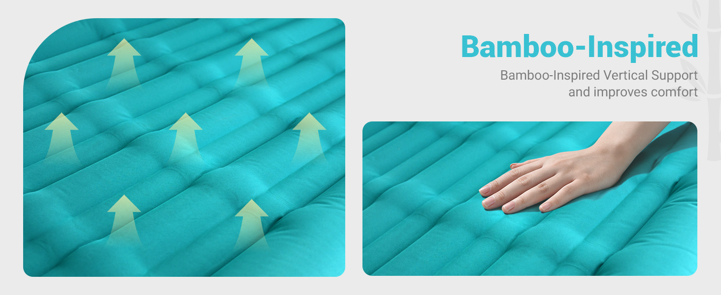 Bamboo-Inspired Vertical Support and improves comfort