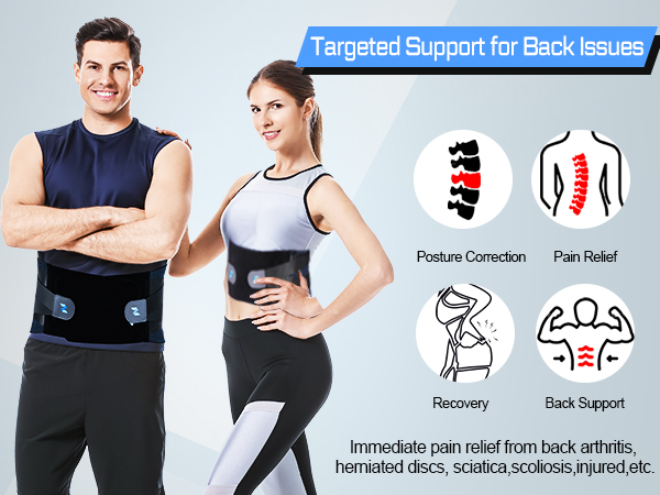 lumbar back brace for men women