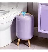 onlcuk Motion Sensor Bathroom Trash Can with Lid, 3 Gallon/11L Automatic Bathroom Wastebasket,Tou...