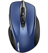 TECKNET Wireless Mouse (2.4G &amp; BT5.0/3.0) Silent Mouse 4800 DPI Computer Mouse 8 Buttons Bluetoot...