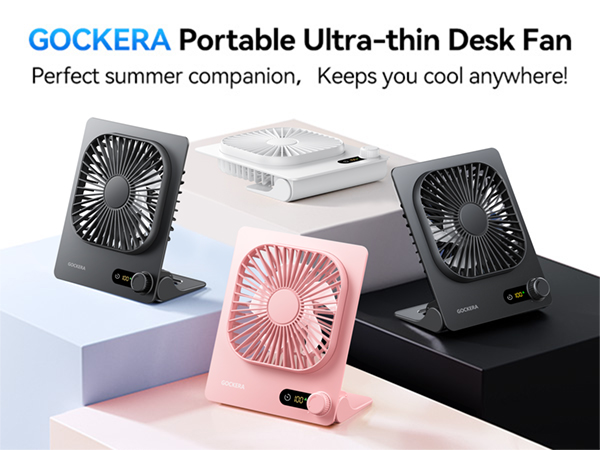 small fan,GOCKERA portable desk fan usb fan lash fan personal fan office fan