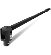 DURATECH Breaker Bar, 1/2'' Drive 24-Inch Breaker Bars Heavy Duty, with 240° Flex Head, Spring-lo...