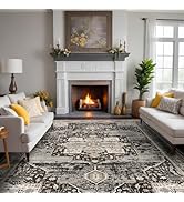 RUUGME Washable 9x12 Area Rugs - Large Rugs for Living Room Stain Resistant Carpet Vintage Rugs f...