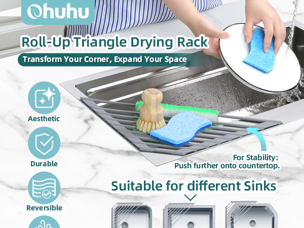 corner sink drying rack