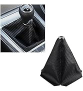 SSNNUU Car Shift Boot,Carbon Fibre Leather Gear Shift Cover for Dust Prevention &amp; Protection,Univ...