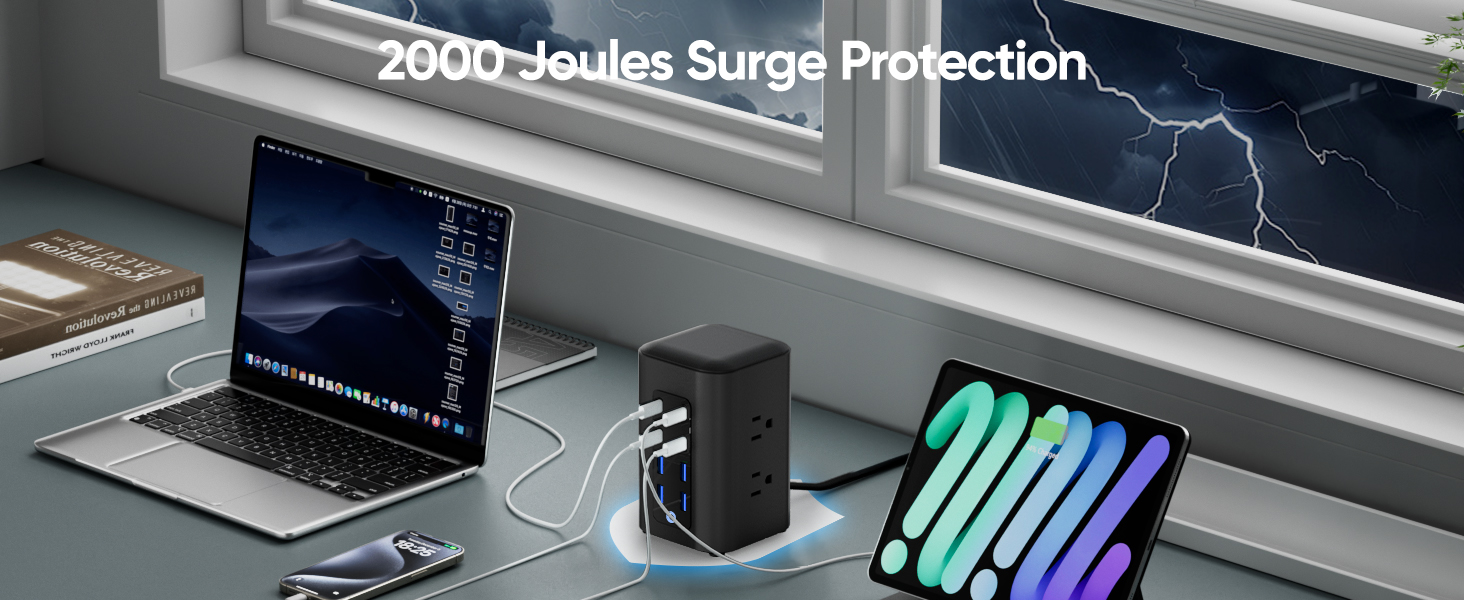 2000 Joules Surge Protection
