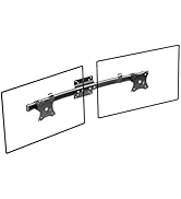 WALI Dual Monitor Wall Mount, Single to Double Bracket Adapter, Horizontal Assembly Arm for 2 Scr...