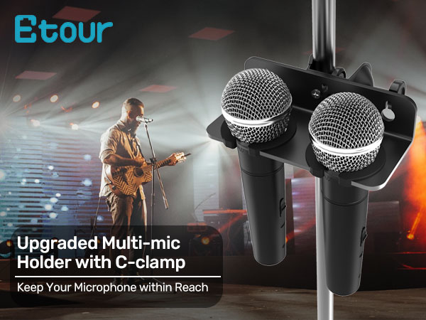 upgraded multi mic holder with c-clamp