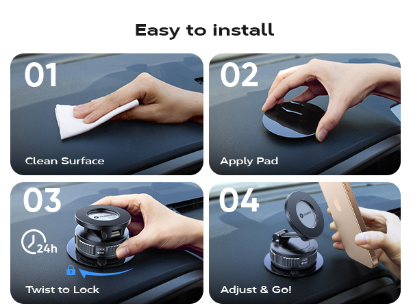 VICSEED magnet for car phone holder iphone 16 car holder mount mag safe phone holder car