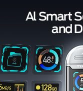 MOVE SPEED 128GB USB Drive with Smart Display 1090MB/s USB 3.2 Gen2 and Type C SSD Memory Stick f...