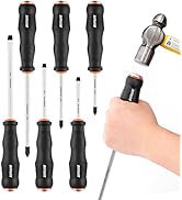 DIFFLIFE Screwdriver Sets Screwdriver Kit 6-Piece, Professional Cushion Grip Insulated Magnetic T...