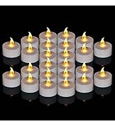 Eloer 24 Pack Battery Tea Lights, Flameless LED Tea Light Candles-Realistic and Bright Flickering...