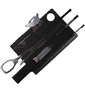 Black 12-in-1 Pocket Credit Card Multi Tool, Survival Gear, Credit Card Multitool and Accessories...