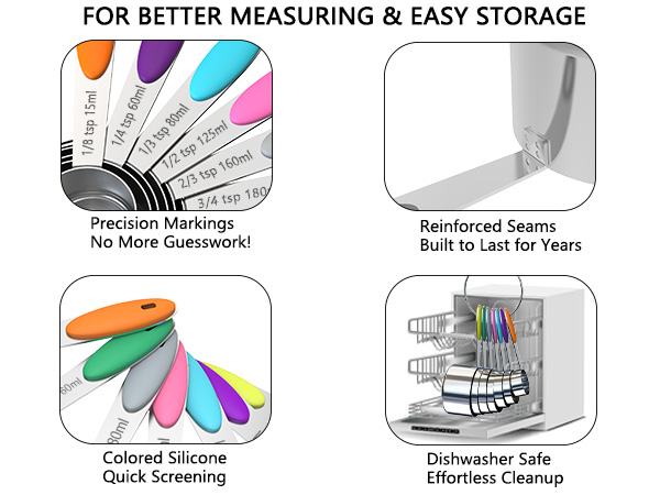 stainless steel measuring cups and spoons set