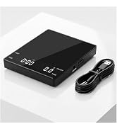 Coffee Scale with Timer, 0.1g Precision Mini Espresso Scale | Compact USB-C Rechargeable Digital ...