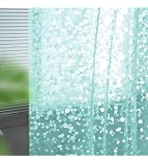 Ga-Geetopia EVA Teal Thin Shower Curtain Liner, Pebble Pattern 72x72 Inch Lightweight Plastic Bat...