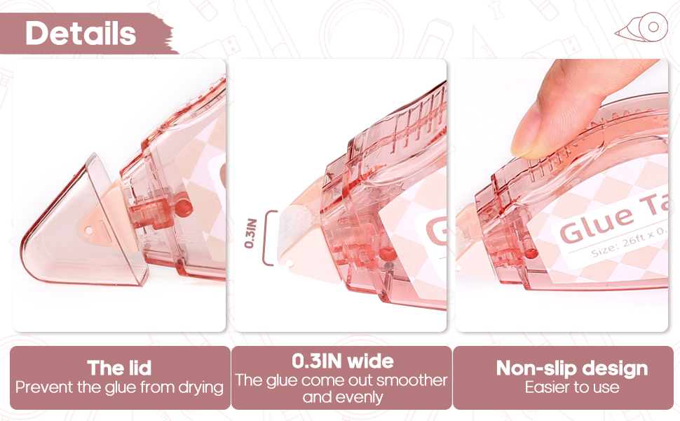 Details of the glue tape