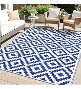 OLANLY Waterproof Outdoor Rug 5x8 ft, Plastic Straw Rug for Camping, RV Mat Outside, Outdoor Carp...