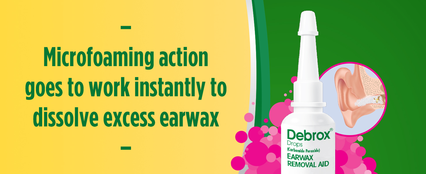 Instantly dissolves earwax with microfoaming action