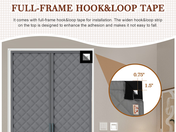 magnetic thermal insulated door curtain