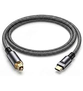 USB-C to Toslink Optical Audio Cable, Unidirectional Type-C to SPDIF Digital Audio Cable S/PDIF T...