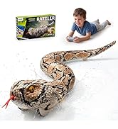 Veeniix SM30S Amphibious Remote Control Rattlesnake Toy, Realistic Snake Toy with Rattle Sound fo...