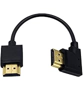 Duttek 4K Short HDMI Cable 6 Inch/15cm, Right Angled HDMI Male to Mlae Cable for 3D and 4K Ultra ...