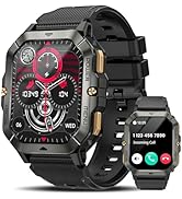 Military Smart Watches for Men (Answer/Make Calls), 2.02'' Fitness Smart Watch for Android and iP...