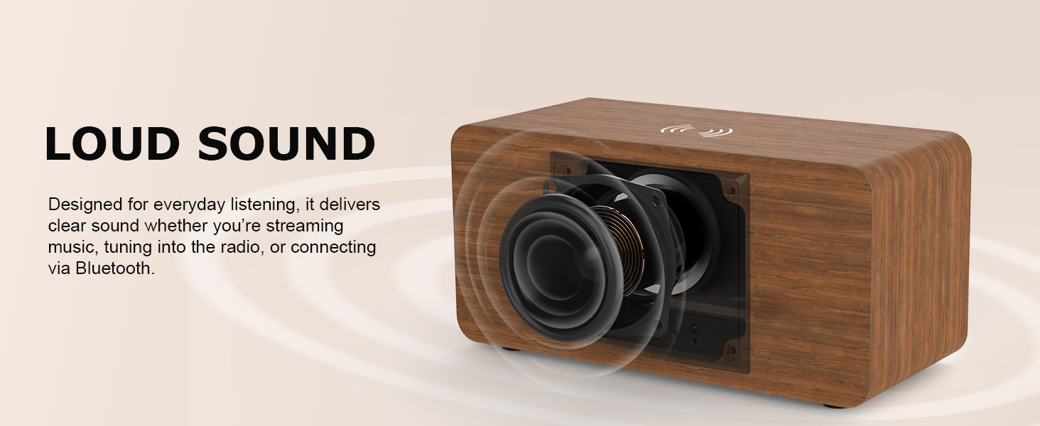 Loud retro bluetooth speaker