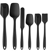 JIDSPWLS Food Grade Silicone Rubber Spatula Set for Baking, Cooking, and Mixing High Heat Resista...