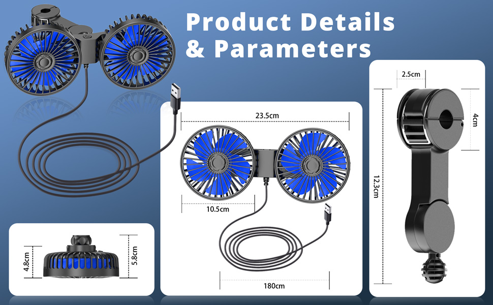 car fan usb powered car fan usb car fan dc car cooling fan car amplifier cooling fans ac for car