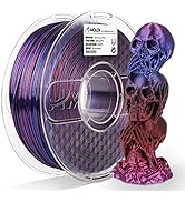 AMOLEN PLA 3D Printer Filament, PLA Filament 1.75mm Silk Blue Purple Shiny Red Filament, 3D Print...
