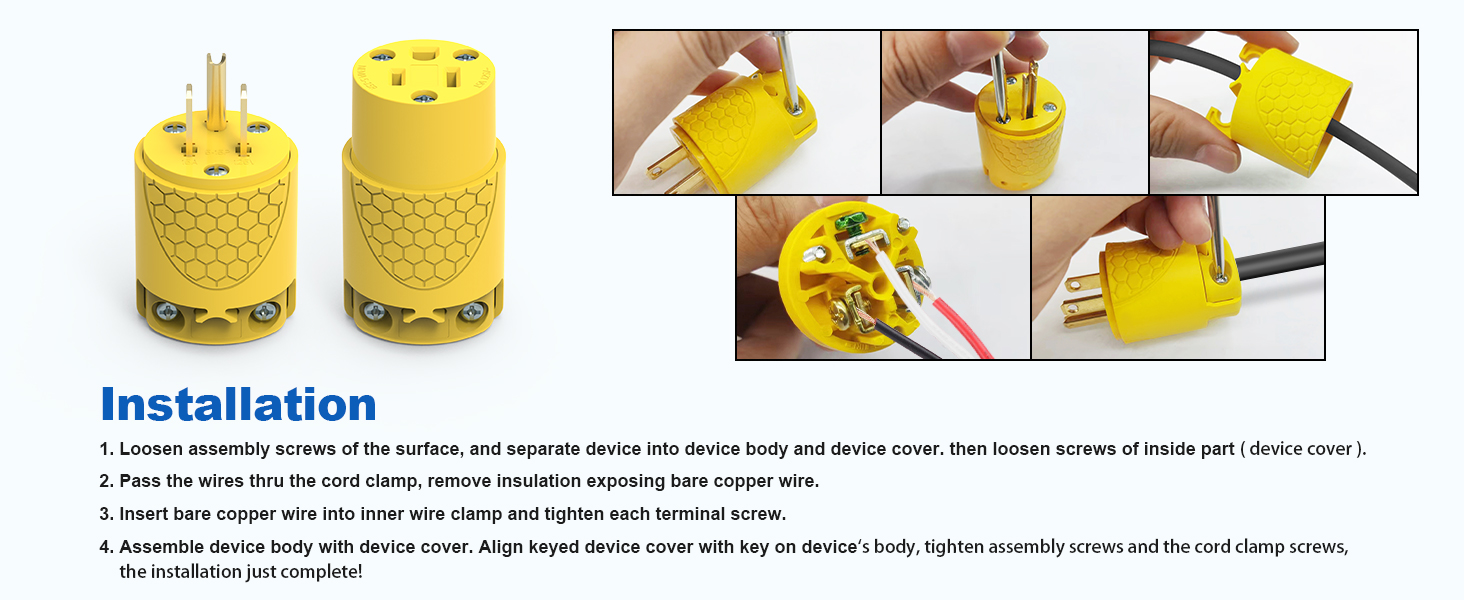 Extension Cord Ends Installation