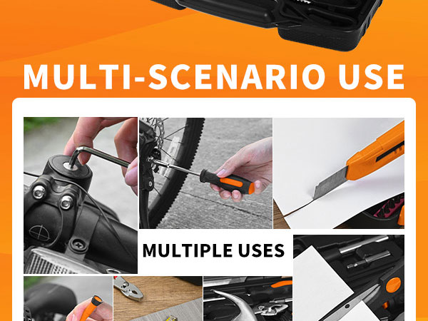 58 Piece Household Tool Set, General Household Hand Tool Kit with Plastic Toolbox Storage Case