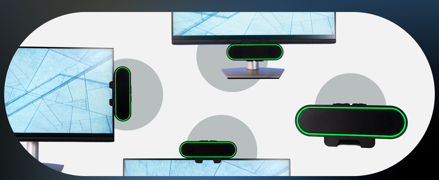 The CA-2890PRO mounted to different places on the monitor