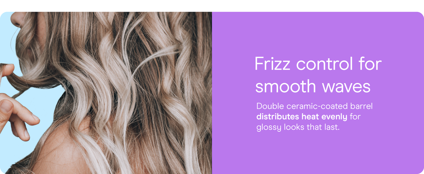 Conair ceramic curling iron wand rod hair 1 inch barrel styling heat dual voltage setting no clamp