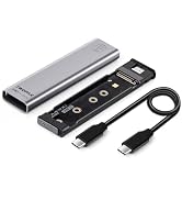 TWOPAN Aluminum M.2 NVMe SATA SSD Enclosure, Tool-Free USB 3.2 Gen 2 (10Gbps) NVMe to USB C Adapt...