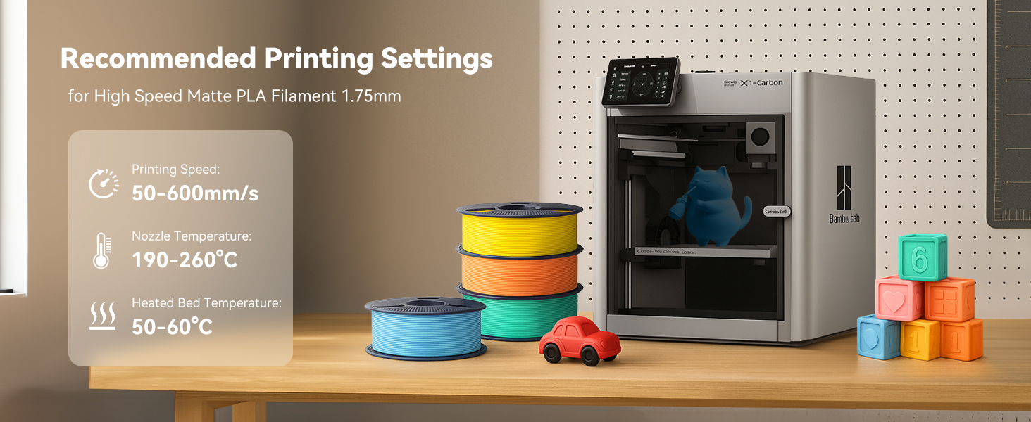 SUNLU High Speed Matte PLA 3D Printer Filament