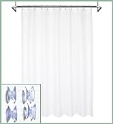 water proof shower curtain white with suction cups