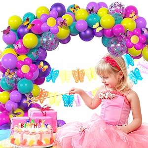 pink blue purple balloons
