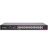 24 Port PoE Switch Managed PoE+ Gigabit Switch, High Power Total Budget 400W, Plug and Play, 6KV ...
