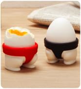 Sumo Eggs - Soft or Hard Boiled Egg Cup Holders (Set of 2) Sumo Design - Utensil Kitchen Decor by...