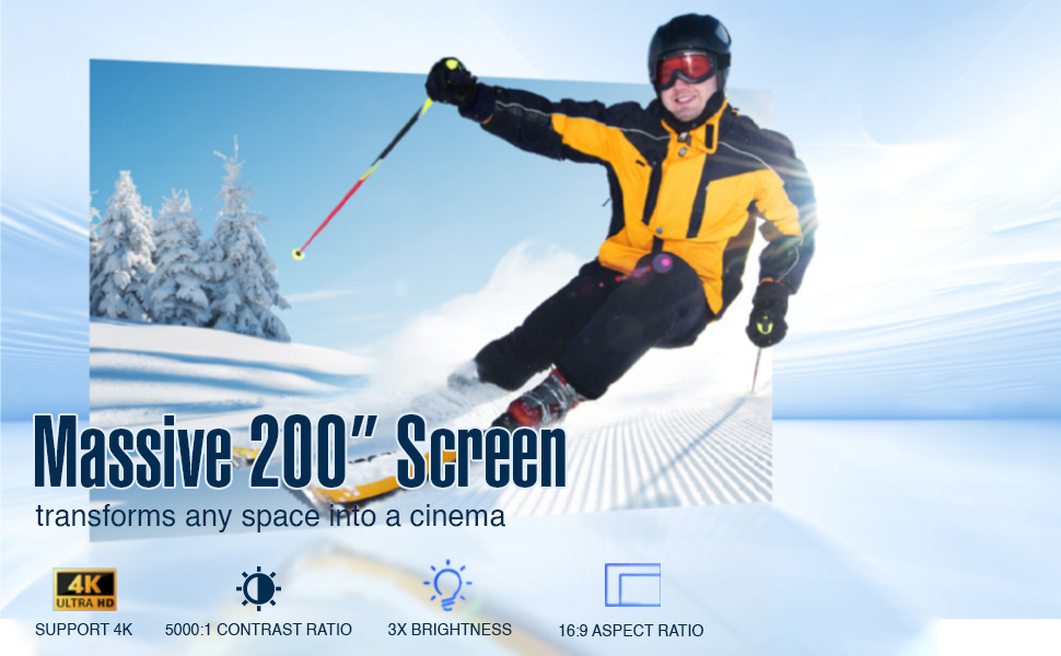 XElectron Techno Smart Projector, FUll HD, 4K Support, Android 13, rotatable design.