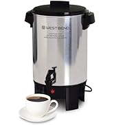 West Bend Coffee Urn Highly-Polished Aluminum Features Automatic Temperature Control with Cup Per...