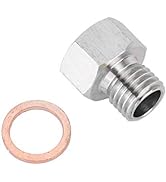 M12x1.5 to 1/8 NPT Fitting Adapter, Aluminium Alloy Fitting Adapter NPT 1/8" Female to Metric M12...
