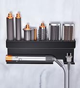 XILIMEN Hair Dryer Holder Wall Mounted, Storage Holder for Curling Iron Accessories Organizer Black