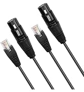 GINTOOYUN 3 Pin XLR to RJ45 Cable,XLR Female to RJ45 Male ?Converter Cable XLR DMX Cable for Spea...