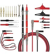 SWANLAKE 27-Piece Multimeter Test Leads Set, CAT.III 1000V / CAT.IV 600V Multimeter Probes with A...