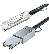40G QSFP (SFF-8436) to MiniSAS (SFF-8088) DDR Hybrid SAS Cable, 100-Ohm, 1 Meter(3.3ft), Copper P...