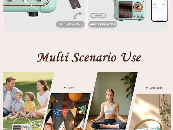 speaker vintage retro speakers bluetooth wireless retro portable speaker retro bedroom decor 